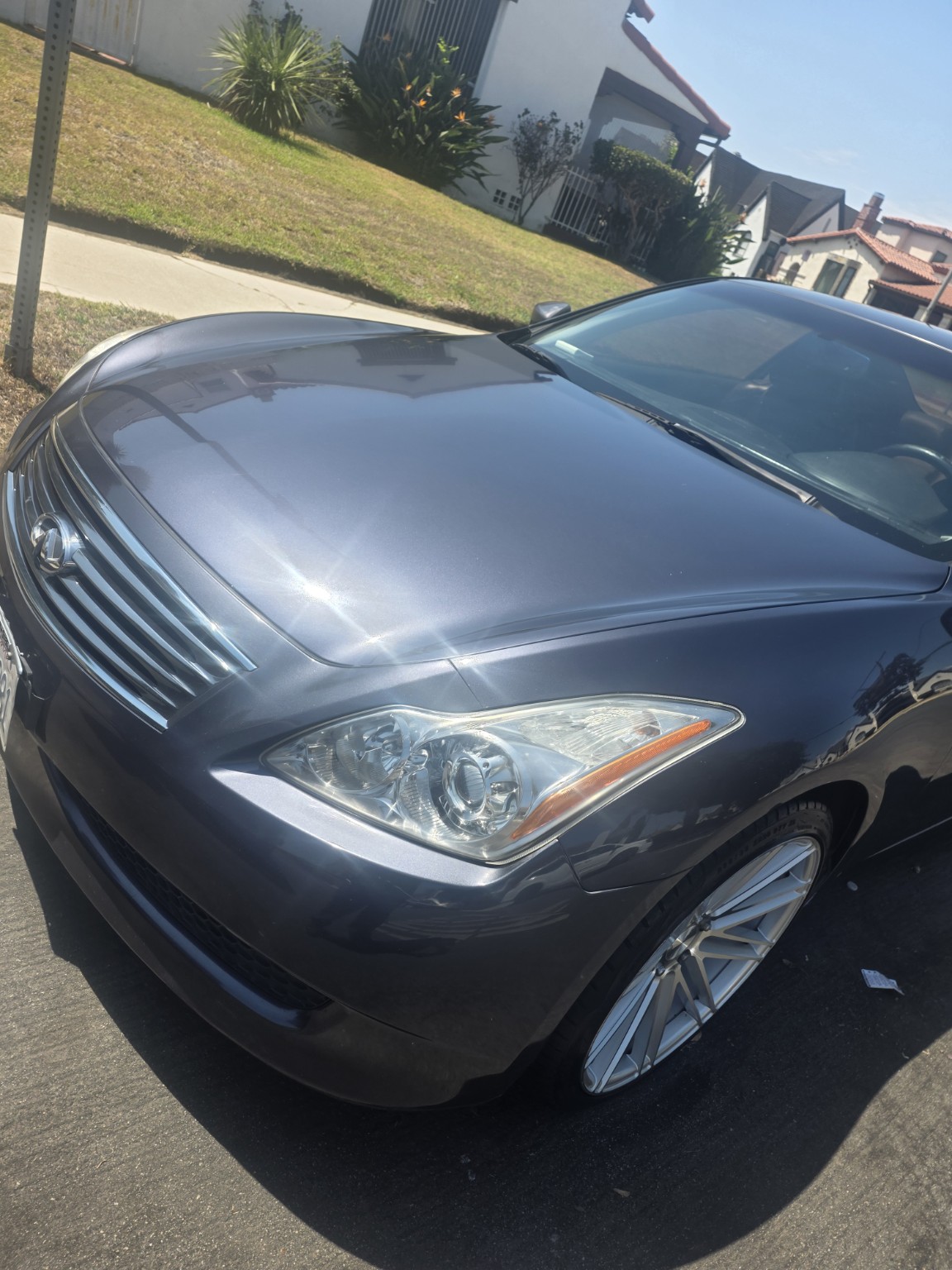 Dark gray vehicle after exterior detailing